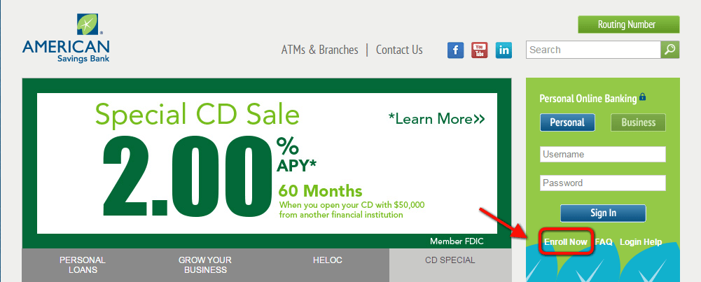 ASB Online Banking Enroll Step 1st