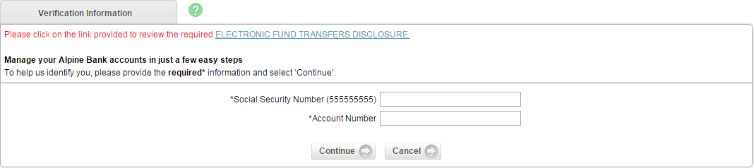 Alpine Bank Enroll Step fourth