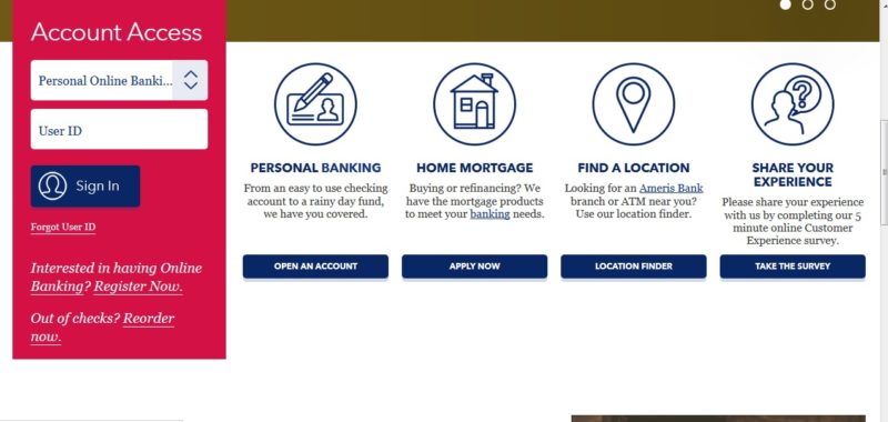Ameris Bank Login