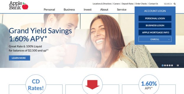 Apple Bank Homepage