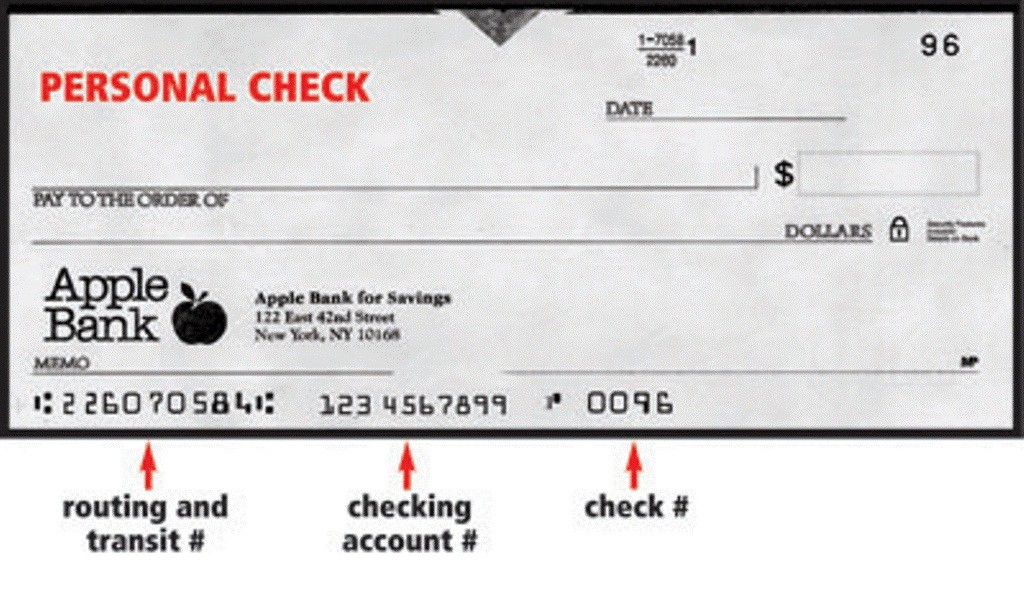 Apple Bank Personal check