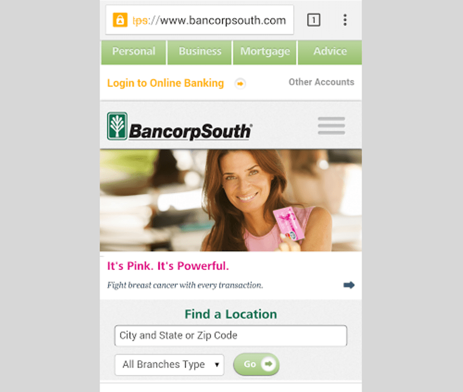 BancorpSouth Bank mobile login
