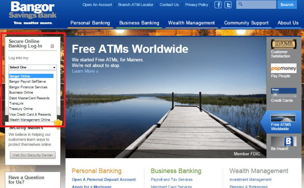 Bangor Savings login