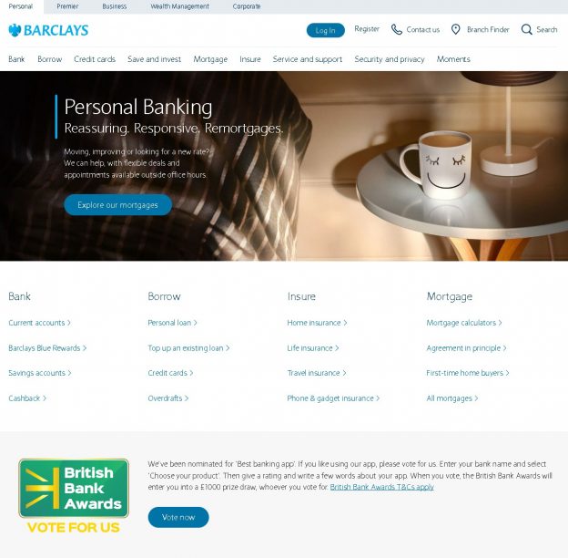 Personal banking Barclays